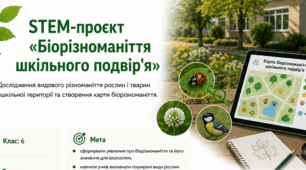 STEM-проєкт «Біорізноманіття шкільного подвір’я» (6 клас)