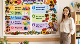 Набір плакатів для НУШ "Щоденні 3/5, Стіна слів, Щоденні новини" 1, 2, 4, 9 аркушів а4