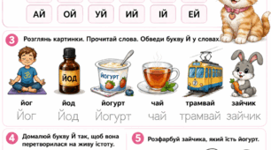 Підготовка до школи: Комплексне заняття «Вивчаємо букву Й»