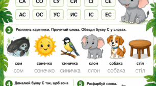 Підготовка до школи: Комплексне заняття «Вивчаємо букву С»