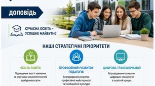 Доповідь  «Освіта 2026–2027: якість, безпека, цифрова трансформація та розвиток компетентностей»