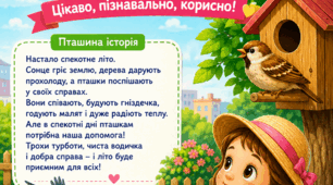 Комплект плакатів для дошкільників «Літо очима пташок»