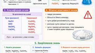 Конспект уроку з хімії (8 клас НУШ) Тема: Основи