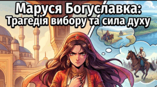 Матеріали (інфографіка, інтелект-карта) до уроку "«Дума про Марусю Богуславку». Образ Марусі Богуславки, її душевна роздвоєність між любов’ю до рідної землі та становищем дружини турецького вельможі. Почуття братерства в думі"
