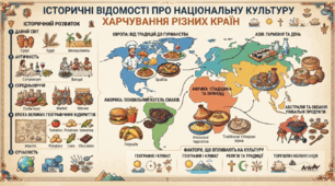 Історичні відомості  про національну культуру харчування  різних країн
