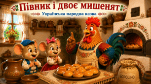 Українська народна казка "Півник і двоє мишенят"