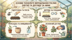 Тема: «Основи технології вирощування рослин (квітів) та догляду за ними»