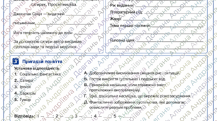 Робочий аркуш із зарубіжної літератури для 9 класу НУШ за темою "Джонатан Свіфт. "Мандри Лемюеля Гуллівера"