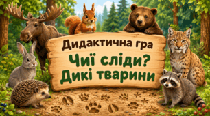 Дидактична гра «Чиї сліди? Дикі тварини» 