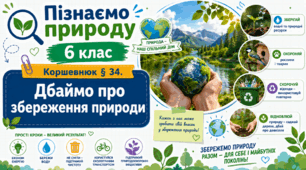 Дбаймо про збереження природи. Презентація, інфографіка, робочий аркуш