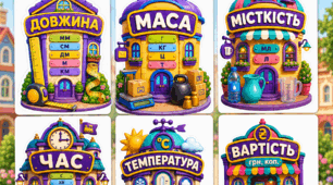 «Місто величин» — навчальні плакати для математичного куточка