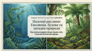 Презентація "Наземні рослини" 10 клас (проф)
