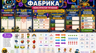 Конструктор речення «Мовна фабрика» — інтерактивні плакати та рухомі картки