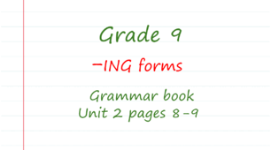 Prepare 9. Unit 2. -ING forms