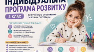 Готова Індивідуальна програма розвитку (ІПР) для учениці 3 класу (4 рівень підтримки)+ додаток 4 «Інформація про адаптацію/модифікацію змісту навчальних предметів»