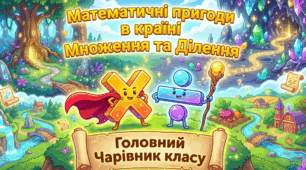 Урок математики для 2-3 класів на закріплення знання таблиць множення та ділення.