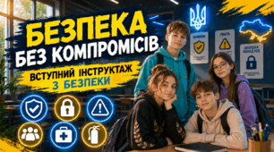 СУПЕРКОМПЛЕКТ «Вступний інструктаж з безпеки»! ✅ сучасна презентація; ✅ детальний конспект для вчителя; ✅ кольоровий постер.