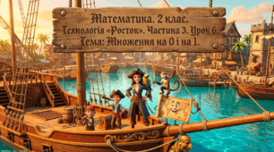 Урок 6. Частина 3. «Множення на 0 і на 1». Математика. 2 клас. Технологія «Росток»
