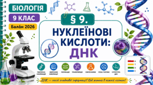 Нуклеїнові кислоти: ДНК. Презентація, інфографіка, робочий аркуш