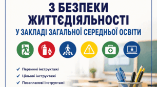 Перелік обов'язкових інструктажів з безпеки життєдіяльності (тематика) для запису у класний журнал