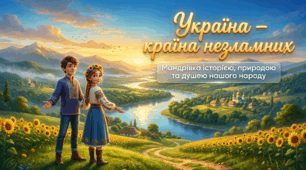📜СУЧАСНА анімована презентація на 54 слайди💙💛"Україна - країна незламних"💙💛