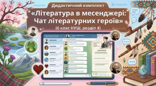 Дидактичний комплект «Література в месенджері: Чат літературних героїв» (6 клас НУШ, розділ 4)