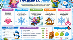 Ранкова зустріч. 1 клас. Тиждень 13. Зима