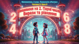 Урок 9. Частина 3. «Множення на 2. Парні числа. Розв’язування рівнянь». Математика. 2 клас. Технологія «Росток»