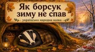 Українська народна казка "Як борсук зиму не спав"