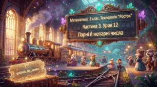 Урок 12. Частина 3. «Парні й непарні числа». Математика. 2 клас. Технологія «Росток»