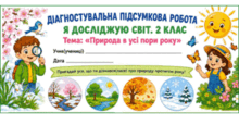 Діагностувальні роботи. 2 клас. «Я досліджую світ», Т. Гільберг