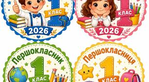 Емблеми для майбутніх першокласників та першокласниць 2026