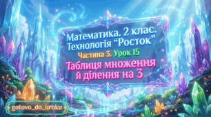 Урок 15. Частина 3. «Таблиця множення і ділення на 3». Математика. 2 клас. Технологія «Росток»