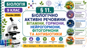 Біологічно активні речовини: вітаміни, гормони, нейрогормони, фітогормони та антибіотики. Презентація, інфографіка, робочий аркуш