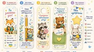Мотиваційна закладка на 1 вересня з сюрпризом
