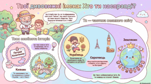 Анатолій Григорук "Дивовижні імена" (постер, робочий аркуш, інфографіка)