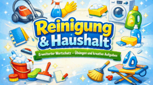 REINIGUNG & HAUSHALT – ARBEITSBLATT (Erweiterter Wortschatz)
