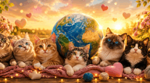 Пазл🌸🩷8 серпня 🐱Всесвітній день кішок🌸💕🌸🐈