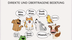 Tiergeräusche – direkte und übertragene Bedeutung