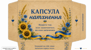 💙💛 Капсула натхнення для вчителя. Подарунок педагогу. Крафтовий конверт. Матеріали для серпневої педагогічної ради /семінару