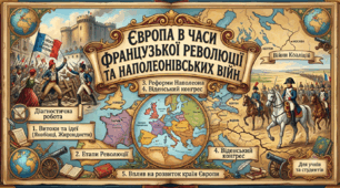 Діагностична робота ЄВРОПА В ЧАСИ ФРАНЦУЗЬКОЇ РЕВОЛЮЦІЇ ТА НАПОЛЕОНІВСЬКИХ ВІЙН.