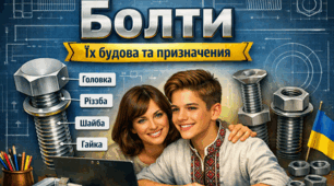 Болти, їх будова та призначення