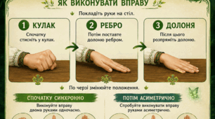Нейрогімнастика " Клак - ребро - долоня"