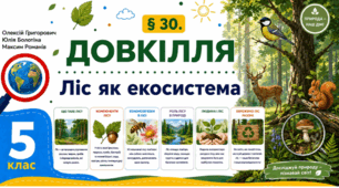 Ліс як екосистема. Презентація, інфографіка, робочий аркуш