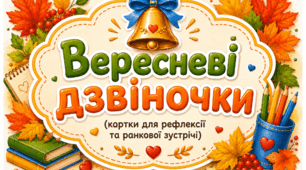 ВЕРЕСНЕВІ ДЗВІНОЧКИ - картки для рефлексії та ранкової зустрічі