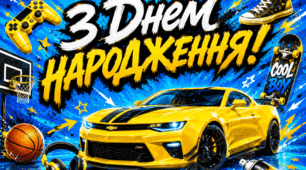 🎁💐Постери "З Днем народження!"🎉🌹🩵🎈