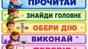 Наочність «Думаю кроками» для учнів 1–4 класів
