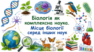 Біологія як комплексна наука. Місце біології серед інших наук. 9 клас НУШ.