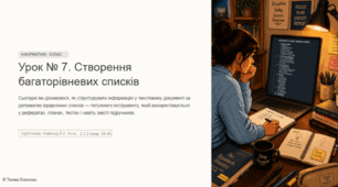 Урок №7.  Створення в текстовому документі багаторівневих списків. Вставлення спеціальних символів і складних математичних формул