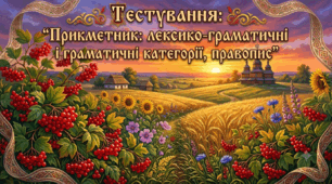 Прикметник: лексико-граматичні і граматичні категорії, правопис